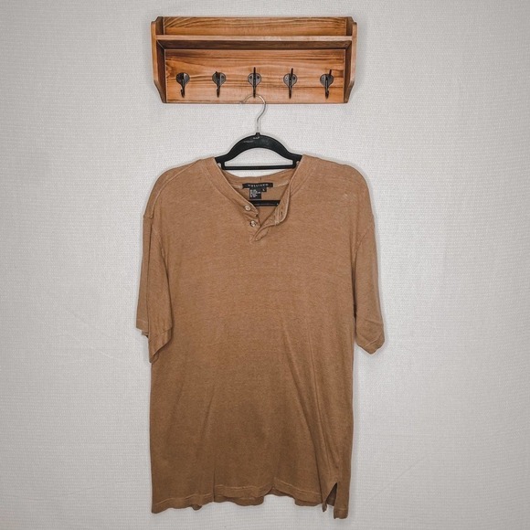 Tulliano‎ | Brown Linen Blend Top Large - Picture 1 of 5
